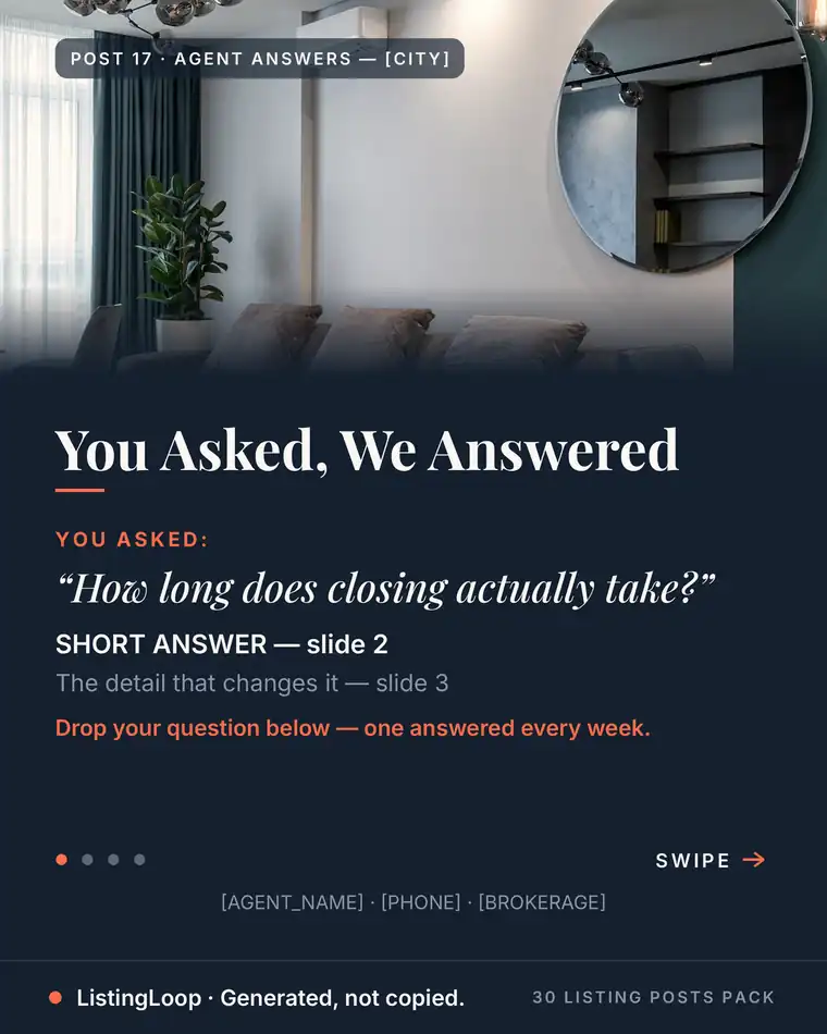FAQ — post 17 of the 30 Listing Posts Pack